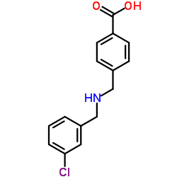 4-{[(3-Chlorobenzyl)amino]methyl}benzoic acid Structure