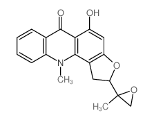 Furo[2,3-c]acridin-6(2H)-one,1,11-dihydro-5-hydroxy-11-methyl-2-(2-methyloxiranyl)- (9CI) Structure