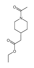 ethyl 2-(1-acetylpiperidin-4-yl)acetate结构式