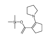 trimethyl-[1-(2-pyrrolidin-1-ylcyclopenten-1-yl)ethenoxy]silane结构式