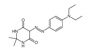 5-((4-(diethylamino)phenyl)diazenyl)-2,2-dimethyldihydropyrimidine-4,6(1H,5H)-dione结构式