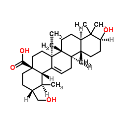 (3β)-3,30-Dihydroxyurs-12-en-28-oic acid structure