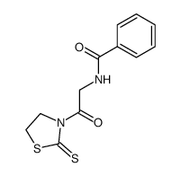 N-苯甲酰胺基乙酰基噻唑烷酮结构式