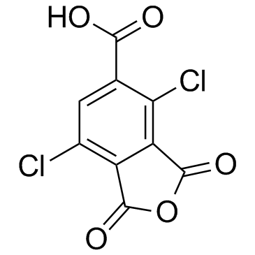 4,7-Dichloro-1,3-dihydro-1,3-dioxo-5-isobenzofurancarboxylic acid structure