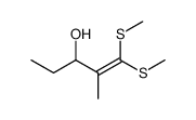 1,1-Bis(methylthio)-2-methyl-1-penten-3-ol Structure