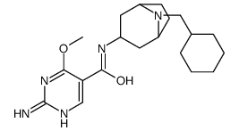 2-Amino-N-(8-(cyclohexylmethyl)-3-beta-nortropanyl)-4-methoxy-5-pyrimi dinecarboxamide结构式