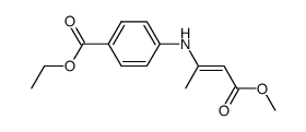 methyl 3-(4-ethoxycarbonylphenyl)amino-2-butenoate结构式