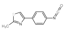 4-(4-异氰苯基)-2-甲基-1,3-噻唑结构式