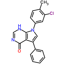 7-(3-Chloro-4-methylphenyl)-5-phenyl-7H-pyrrolo[2,3-d]pyrimidin-4-ol Structure