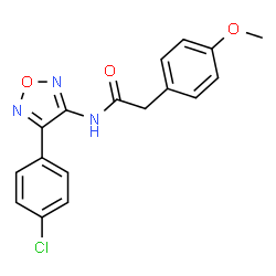 N-[4-(4-Chlorophenyl)-1,2,5-oxadiazol-3-yl]-2-(4-methoxyphenyl)acetamide结构式
