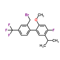 2'-(Bromomethyl)-4-fluoro-5-isopropyl-2-Methoxy-4'-(trifluoromethyl)biphenyl Structure
