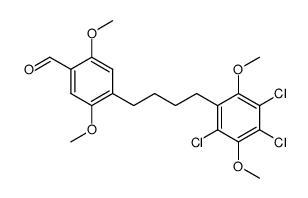 2,5-Dimethoxy-4-[4-(2,4,5-trichloro-3,6-dimethoxy-phenyl)-butyl]-benzaldehyde Structure