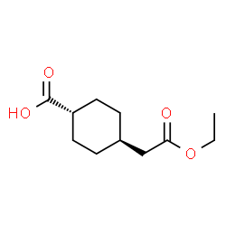 反式-4-(2-乙氧基-2-氧代乙基)环己烷甲酸结构式