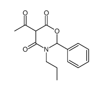 5-acetyl-2-phenyl-3-propyl-1,3-oxazinane-4,6-dione结构式