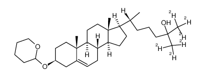 [26,27-2H6]cholest-5-ene-3β,25-diol 3-tetrahydropyran-2-yl ether结构式