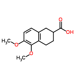 5,6-Dimethoxy-1,2,3,4-tetrahydro-2-naphthalenecarboxylic acid结构式