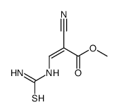 methyl 3-(carbamothioylamino)-2-cyanoprop-2-enoate结构式