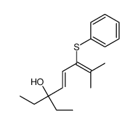 3-ethyl-7-methyl-6-phenylsulfanylocta-4,6-dien-3-ol结构式