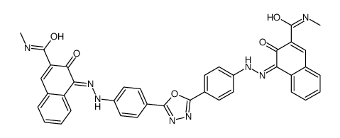 4,4'-[1,3,4-oxadiazole-2,5-diylbis(phenylene-1,4-azo)]bis(3-hydroxy-N-methylnaphthalene-2-carboxamide) Structure