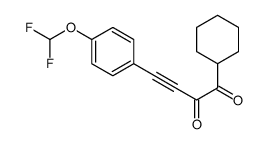 1-cyclohexyl-4-[4-(difluoromethoxy)phenyl]but-3-yne-1,2-dione结构式