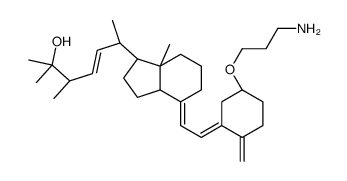 (E,3S,6R)-6-[(1R,3aS,4E,7aR)-4-[(2Z)-2-[(5S)-5-(3-aminopropoxy)-2-methylidenecyclohexylidene]ethylidene]-7a-methyl-2,3,3a,5,6,7-hexahydro-1H-inden-1-yl]-2,3-dimethylhept-4-en-2-ol Structure