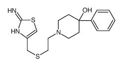 1-[2-[(2-amino-1,3-thiazol-4-yl)methylsulfanyl]ethyl]-4-phenylpiperidin-4-ol Structure