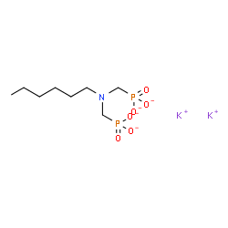 dipotassium dihydrogen [(hexylimino)bis(methylene)]bisphosphonate Structure