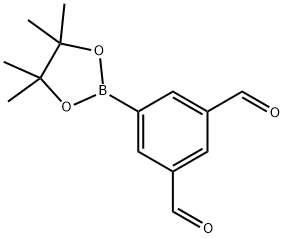 3,5-二甲酰基苯基硼酸频哪醇酯结构式