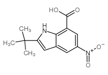 2-叔丁基-5-硝基-1H-吲哚-7-羧酸结构式