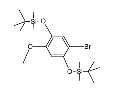 1-bromo-2,5-bis(tert-butyldimethylsilyloxy)-4-methoxybenzene Structure