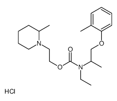 2-(2-methylpiperidin-1-ium-1-yl)ethyl N-ethyl-N-[1-(2-methylphenoxy)propan-2-yl]carbamate,chloride结构式