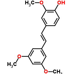 4'-羟基-3,3',5-三甲氧基二苯乙烯结构式