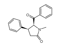 (+/-)-(4R*,5R*)-5-benzoyl-1-methyl-4-phenylpyrrolidin-2-one结构式