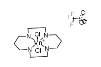(Mn(1,4,8,11-tetraazacyclotetradecane)Cl2)(trifluoromethanesulfonate)结构式