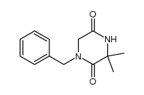1-benzyl-3,3-dimethylpiperazine-2,5-dione结构式