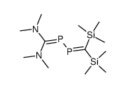 1,1-bis(dimethylamino)-4,4-bis(trimethylsilyl)-2,3-diphospha-1,3-butadiene结构式