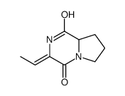 (3Z,8aS)-(9CI)-3-亚乙基六氢吡咯并[1,2-a]吡嗪-1,4-二酮结构式