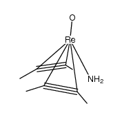 rhenium(III)(oxo)(amide)bis(2-butyne)结构式