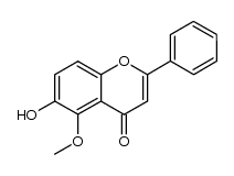 6-hydroxy-5-methoxyflavone结构式