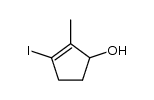 3-iodo-2-methylcyclopent-2-en-1-ol Structure