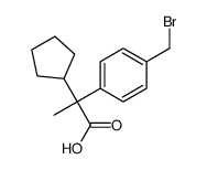 Methyl [4-(bromomethyl)phenyl](cyclopentyl)acetic acid Structure