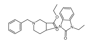 Ethyl (3R,4R)-1-benzyl-4-(3-ethyl-2-oxo-2,3-dihydro-1H-benzimidaz ol-1-yl)-3-piperidinecarboxylate结构式