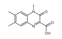 1,2-dihydro-2-keto-1,6,7-trimethyl-quinoxaline-3-carboxylic acid结构式