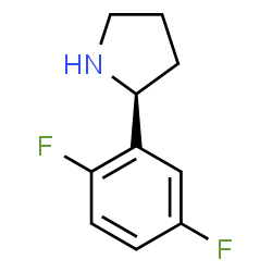 (S)-2-(2,5-氟苯基)吡咯烷结构式