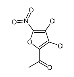 Ethanone, 1-(3,4-dichloro-5-nitro-2-furanyl)- Structure