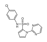 N-(4-氯苯基)-1-(2-嘧啶)-1H-吡咯-2-磺酰胺结构式