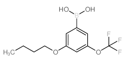 3-丁氧基-5-(三氟甲氧基)苯硼酸结构式