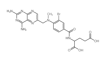 (2S)-2-[[3-bromo-4-[(2,4-diaminopteridin-6-yl)methyl-methyl-amino]benzoyl]amino]pentanedioic acid结构式