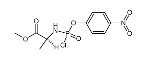 p-nitrophenyl-(methoxy-L-alaninyl)-phosphorochloridate结构式