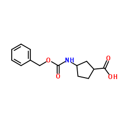 N-Cbz-3-aminocyclopentanecarboxylic Acid Structure